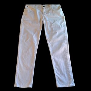 Eileen Fisher White Organic Cotton Straight Leg Jeans Women Size 8